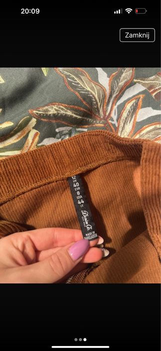 Brazowa sukienka na zamek na ramiaczkach denim co L