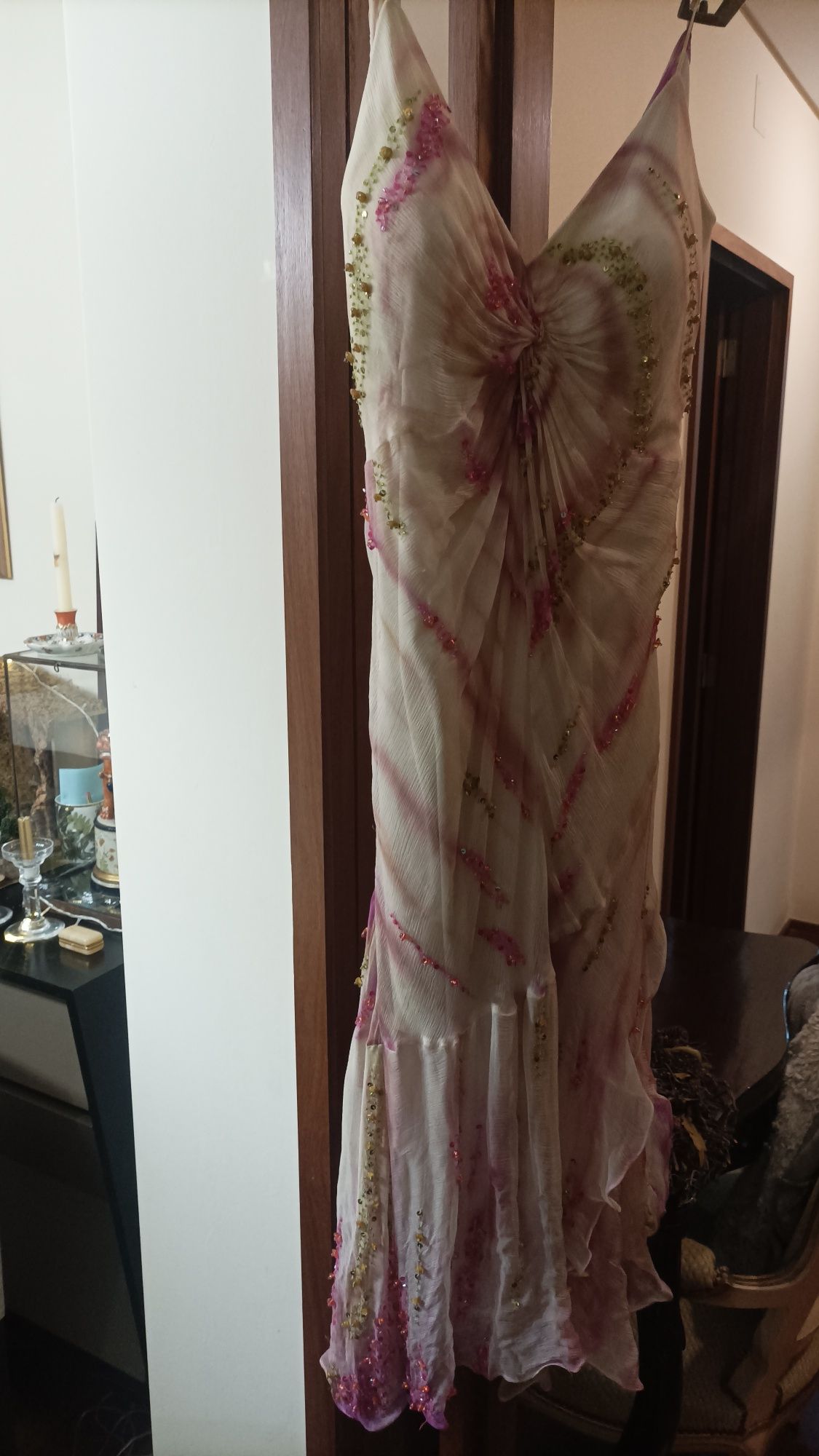 Vestido de seda natural para  festa