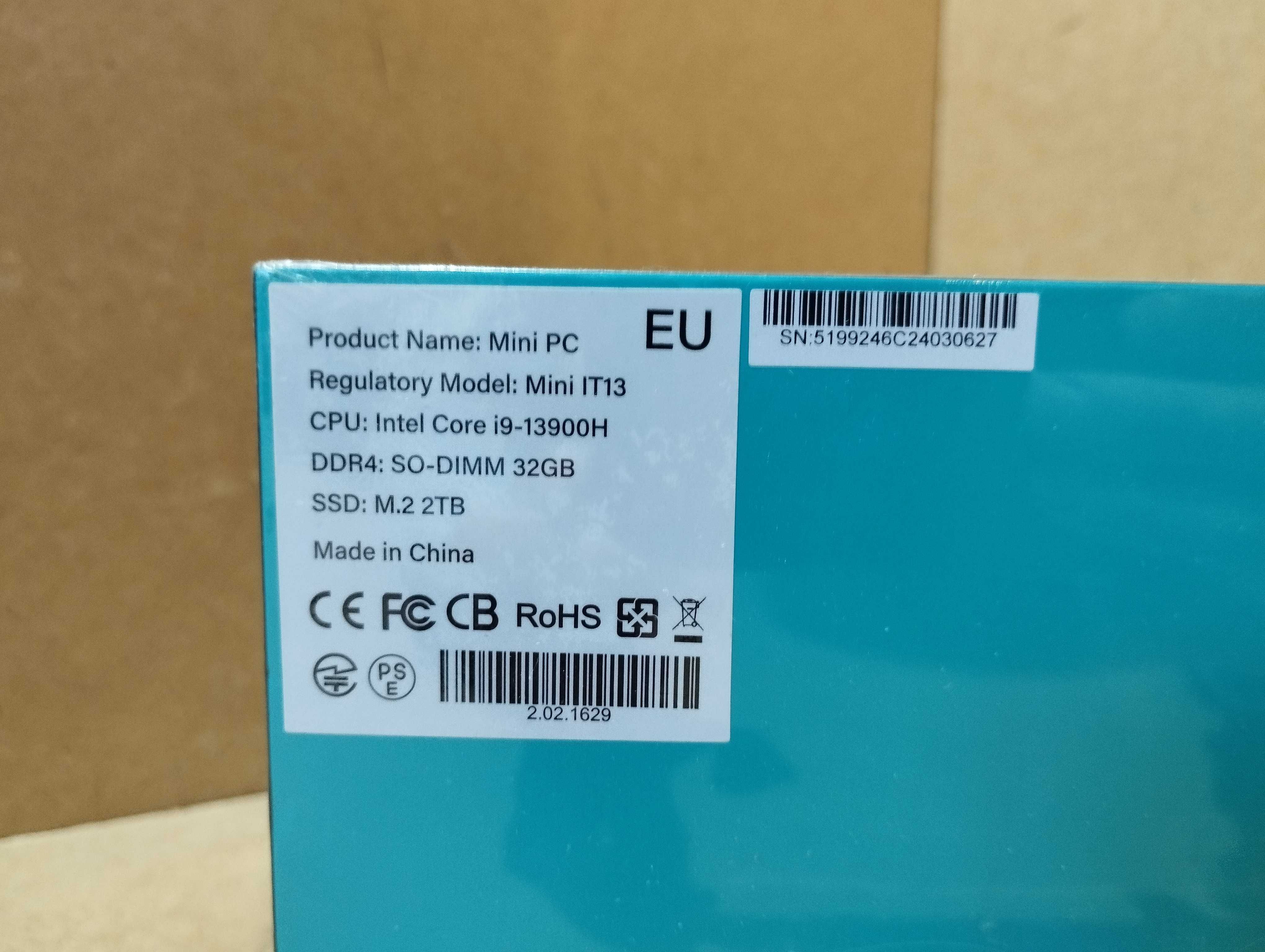 ПК /PC / GEEKOM Mini IT13 / Intel Core i9-13900H / 32 DDR4 / 2 TB M2