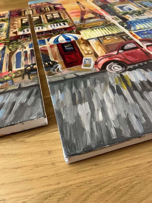 Триптих. Париж. Картина олією