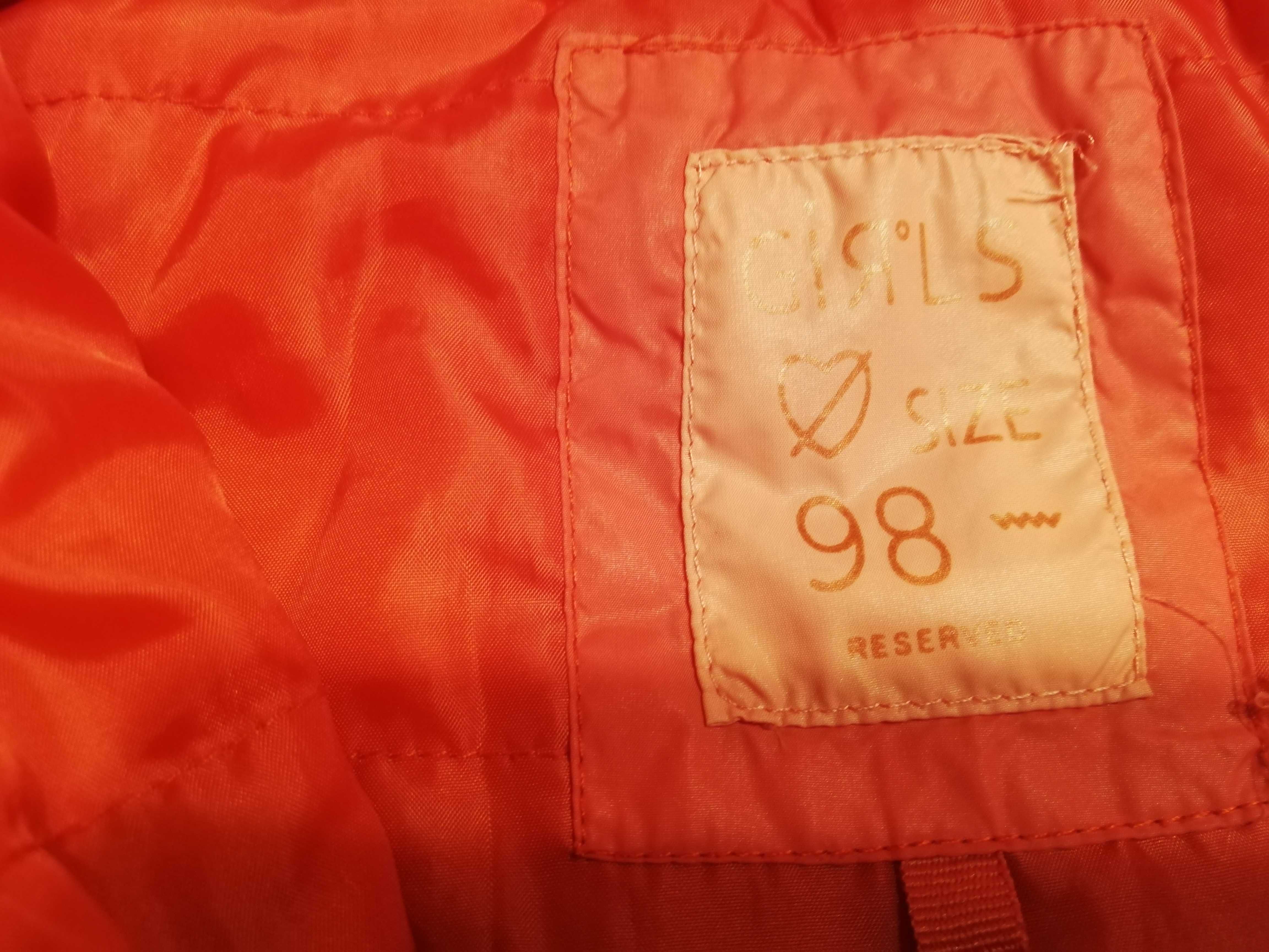 kurtka dziewczęca pikowana lekka ciepła 98 reserved