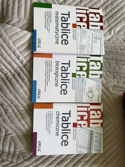 Tablice matematyczne + biologiczne + chemiczne