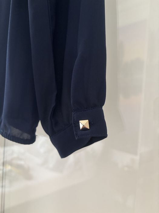 MOHITO granatowa bluzka z nitami r. 34 / 36