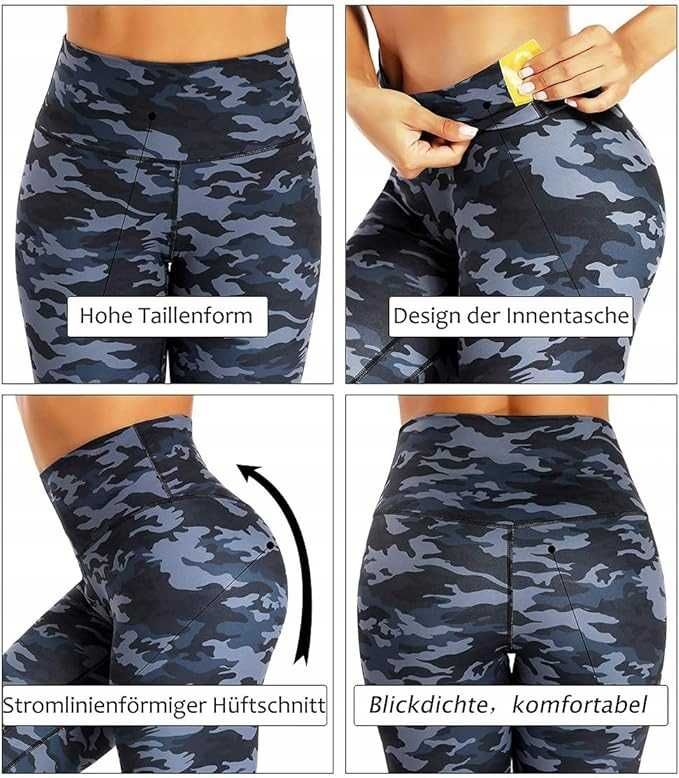 Legginsy damskie z wysokim stanem długie PREMIUM roz. XS