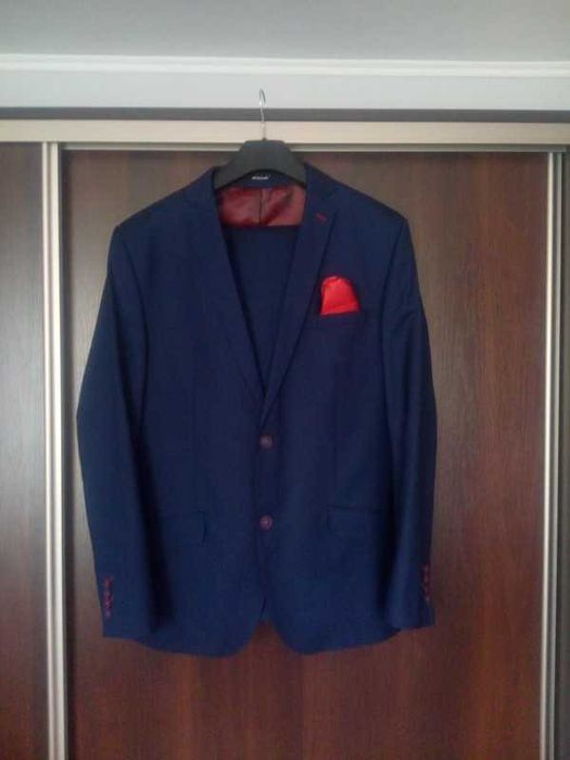 Garnitur męski Wiliński 182/96 granatowy