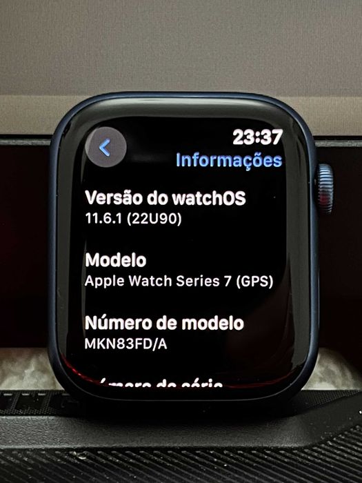 !! Apple Watch Series 7 GPS Azul – Impecável, 94% Bateria, Completo !!