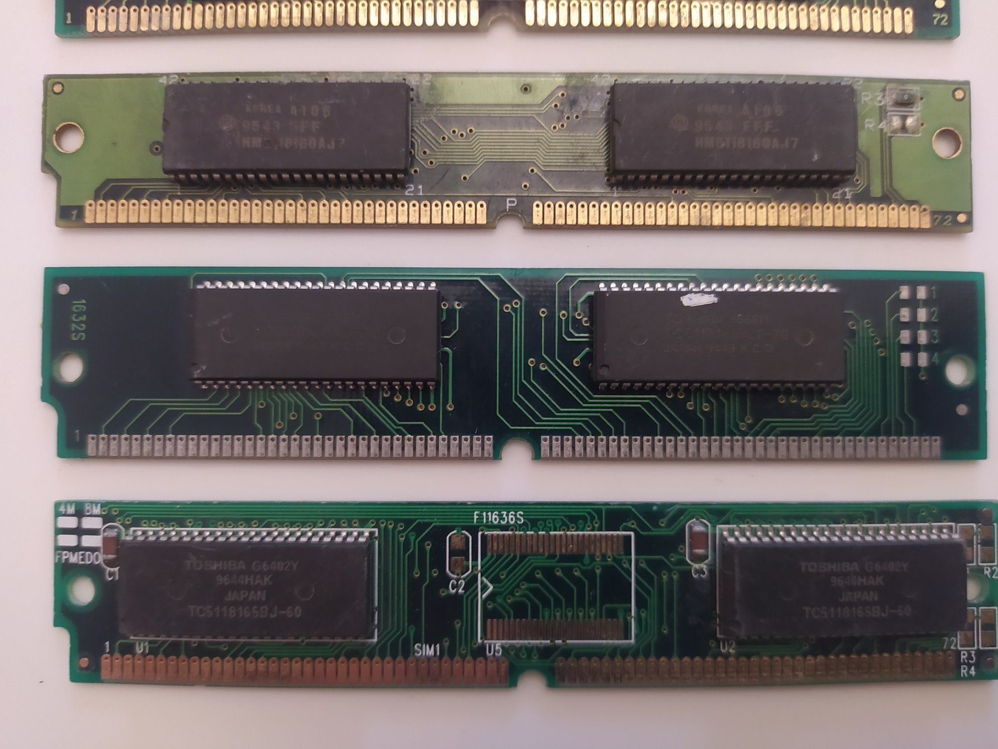 Стара ретро память ОЗУ RAM simm dimm