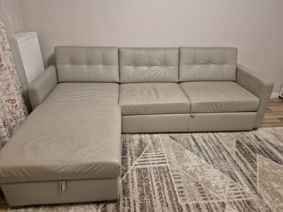 Narożnik skórzany , Sofa skórzana 257 cm( S) x 85 cm (W)× 92 cm ( G)