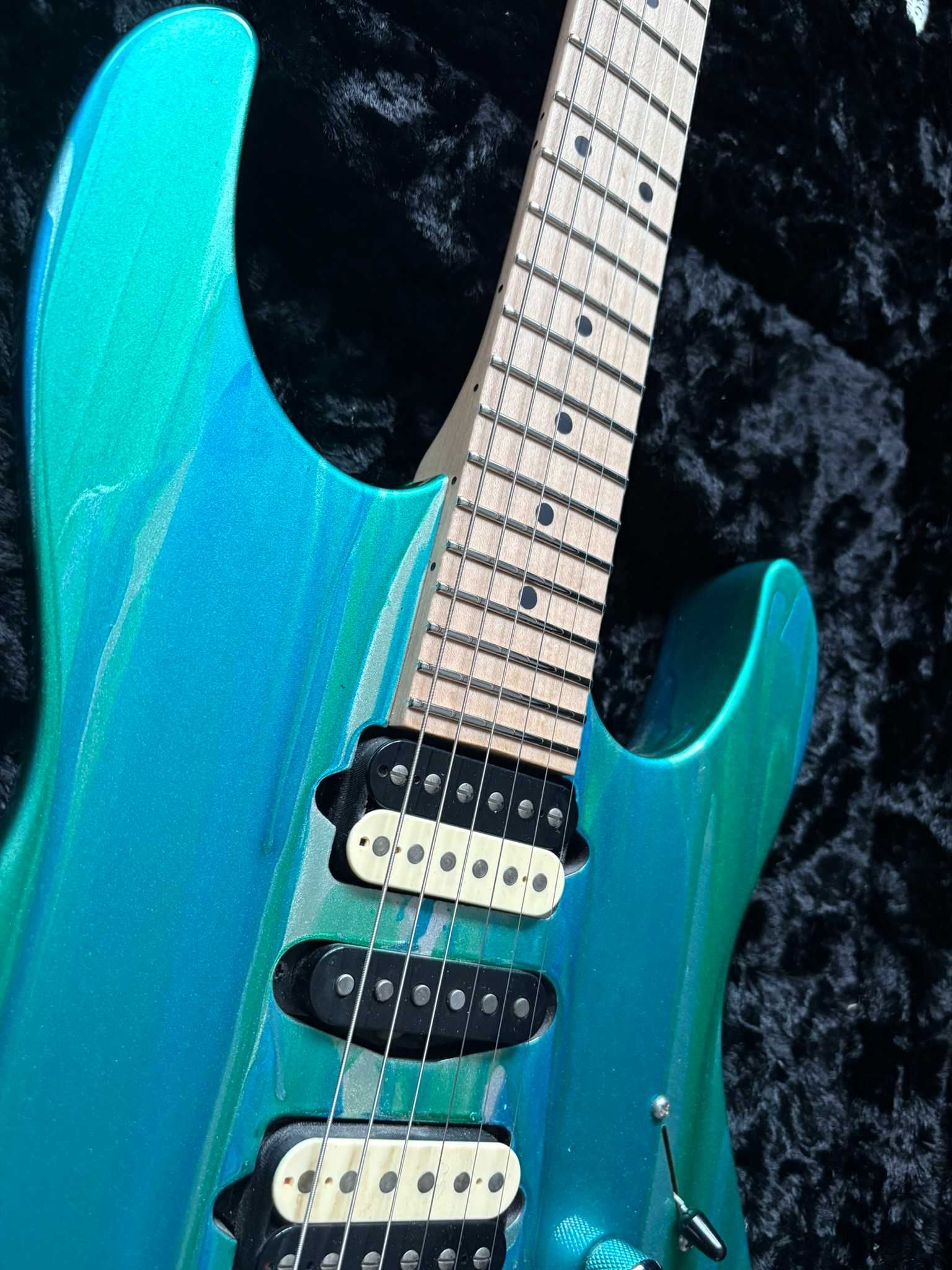 Suhr Custom Modern Aqua Sparkle Drip 2014
