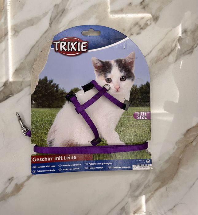 Szelki i smycz dla małego kota szczeniaka chihuahua york Trixie