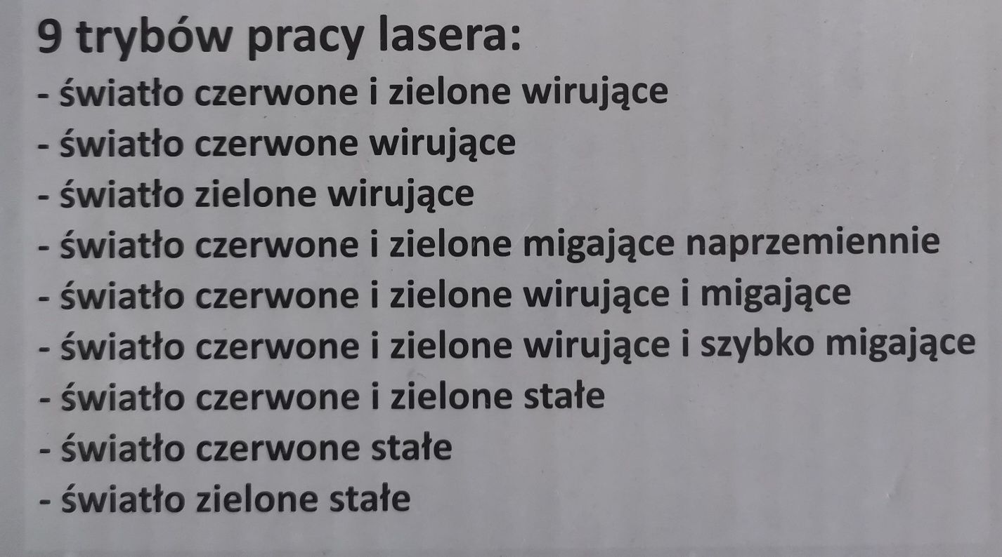 Świąteczny projektor laserowy na 9 trybów pracy lasera - POLUX TOP A1