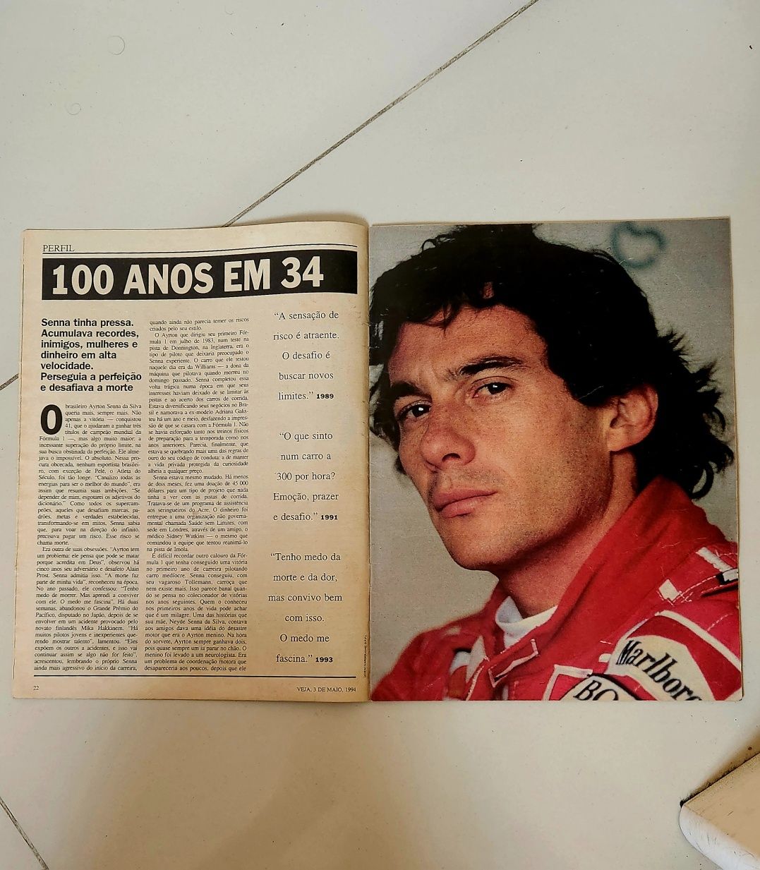 Revistas Comemorativas sobre a vida de Ayrton Senna