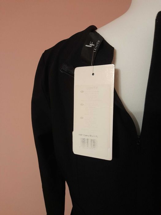 Nowa sukienka etui - black LONG SLEEVES -Lenitif