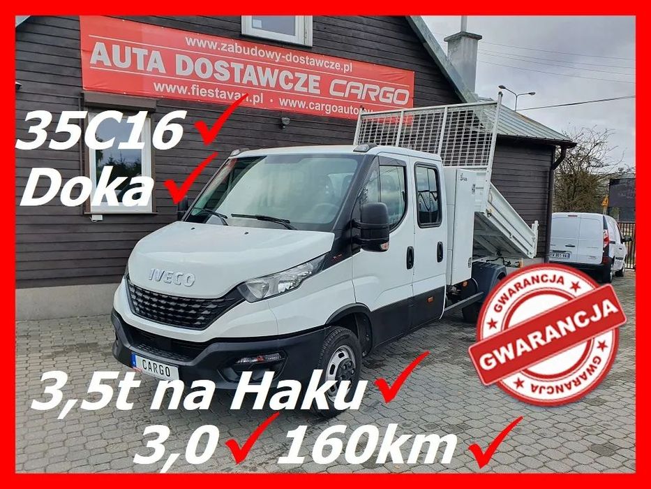 Iveco DAILY 35C16 C 16  35C16 3,0 160KM Doka Bliźniak Wywrotka 3,5t Na HakU!! Klima///
