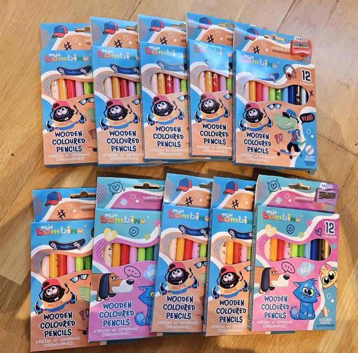 Kredki Bambino grube - 5 opakowań