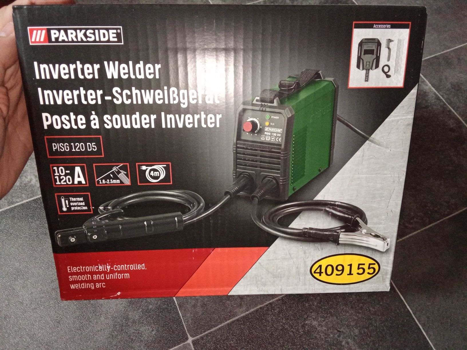 Spawarka Parkside 120A + paczka elektrod 2,5x350