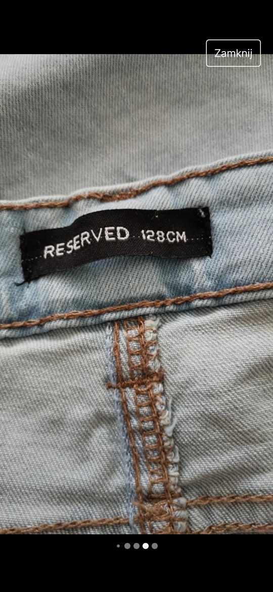 Jeansy Reserved r. 128