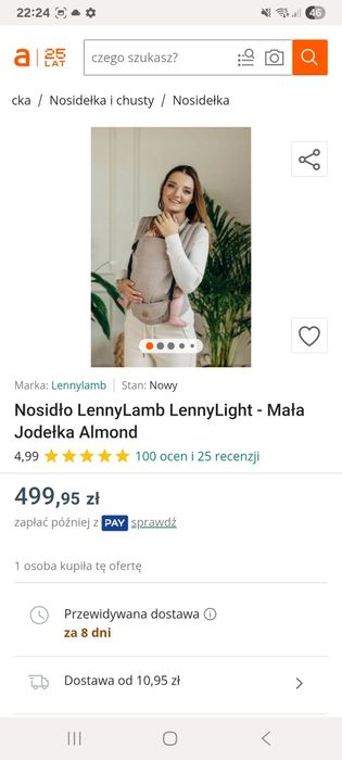 Nosidło lenny lamb light jodełka