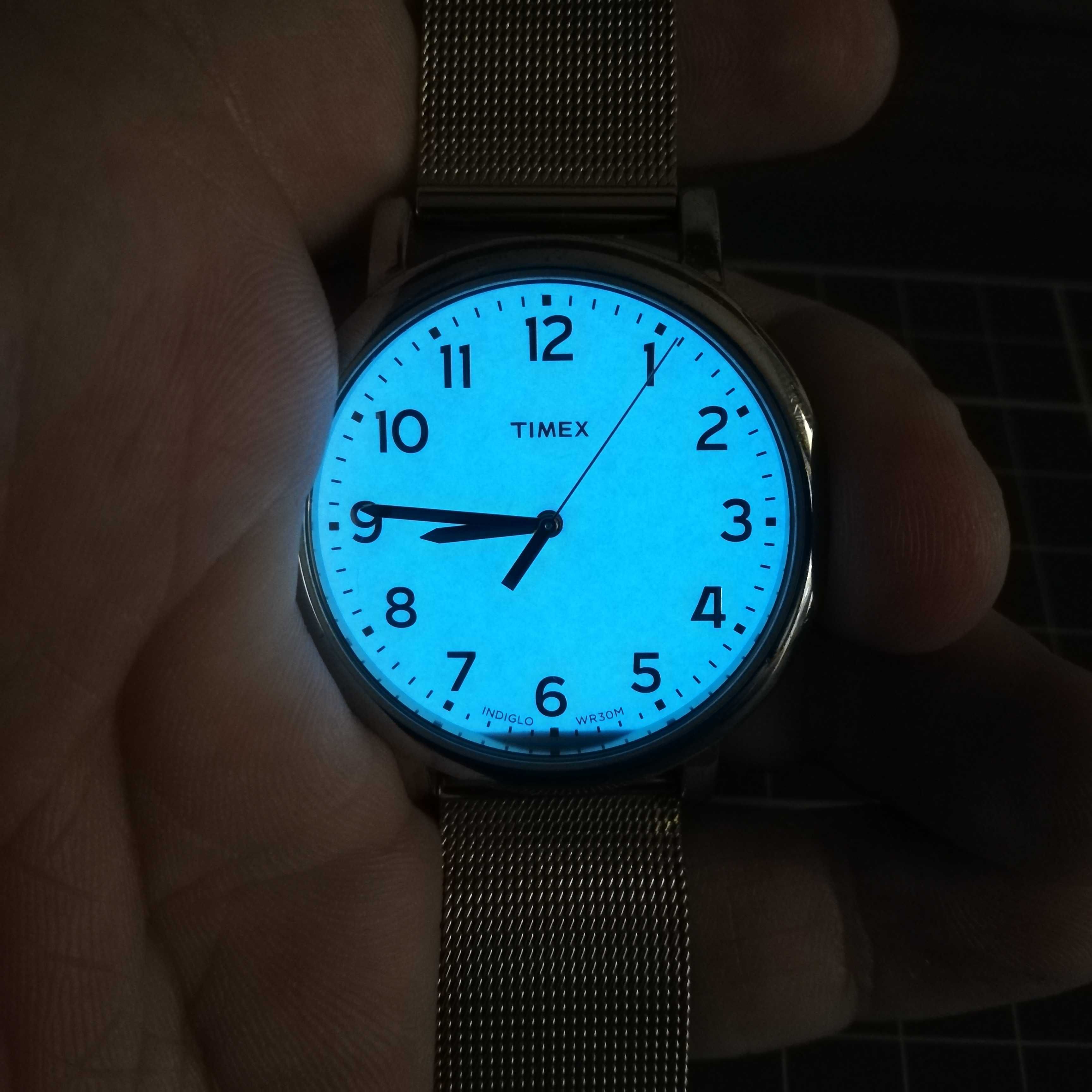 Zegarek damski TIMEX złoty podświetlenie tarczy indiglo