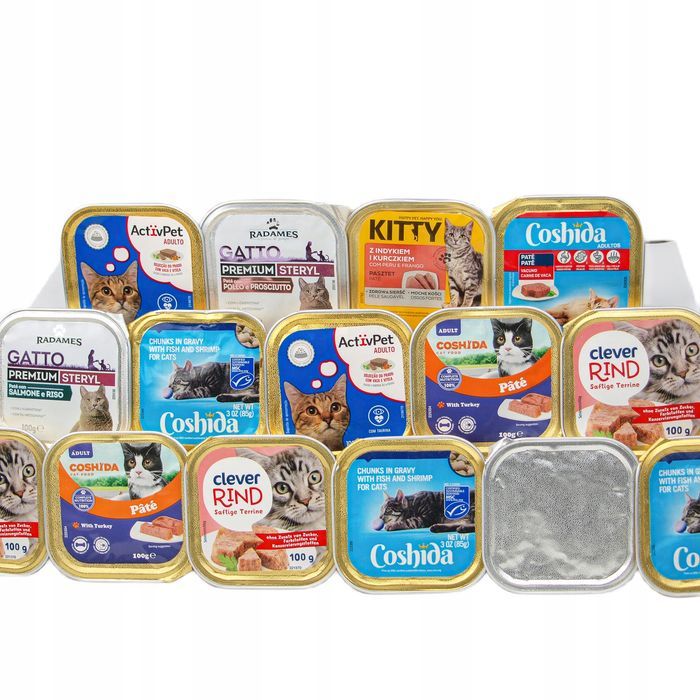 102Szt X 100G/85G Karma Mokra Dla Kota  Tacka Pasztet Pakiet Mix