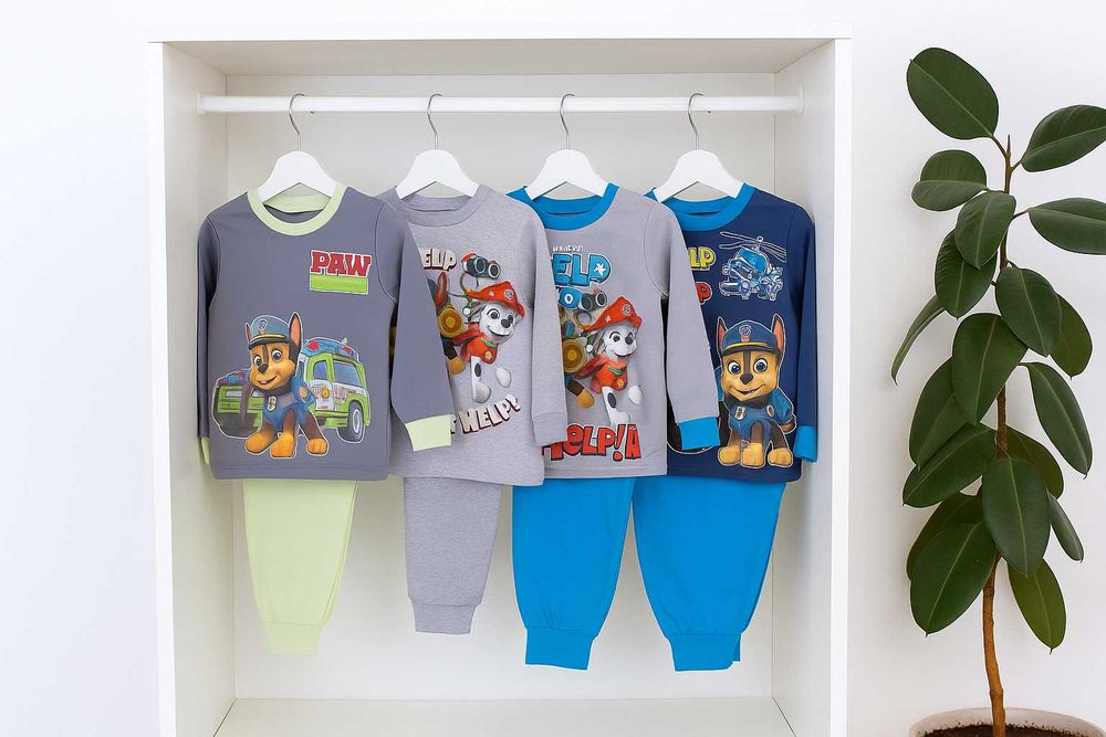 Піжама Щенячий патруль, тепла з начосом на 1-6 років