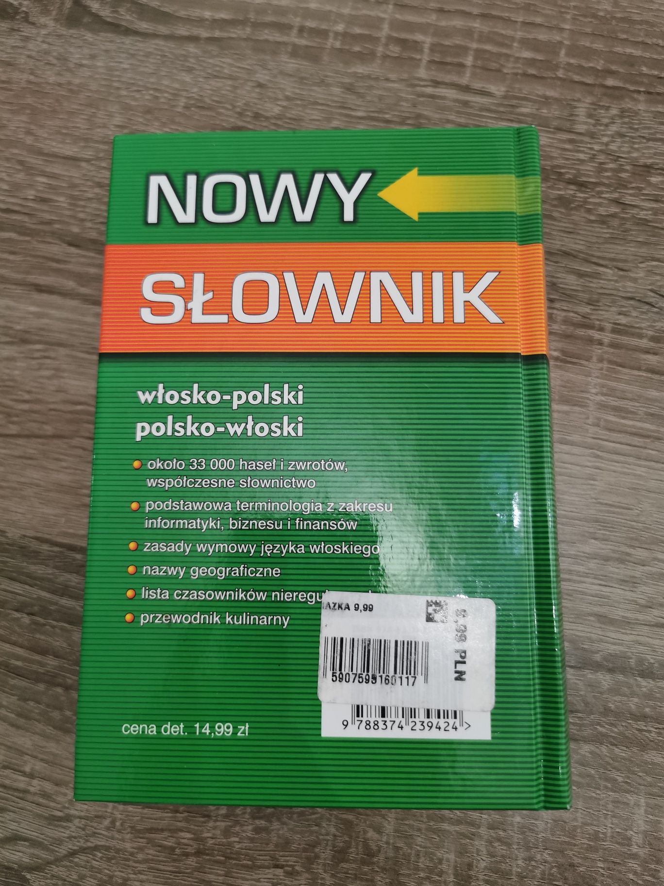 Nowy słownik włosko polski polsko włoski twarda okładka