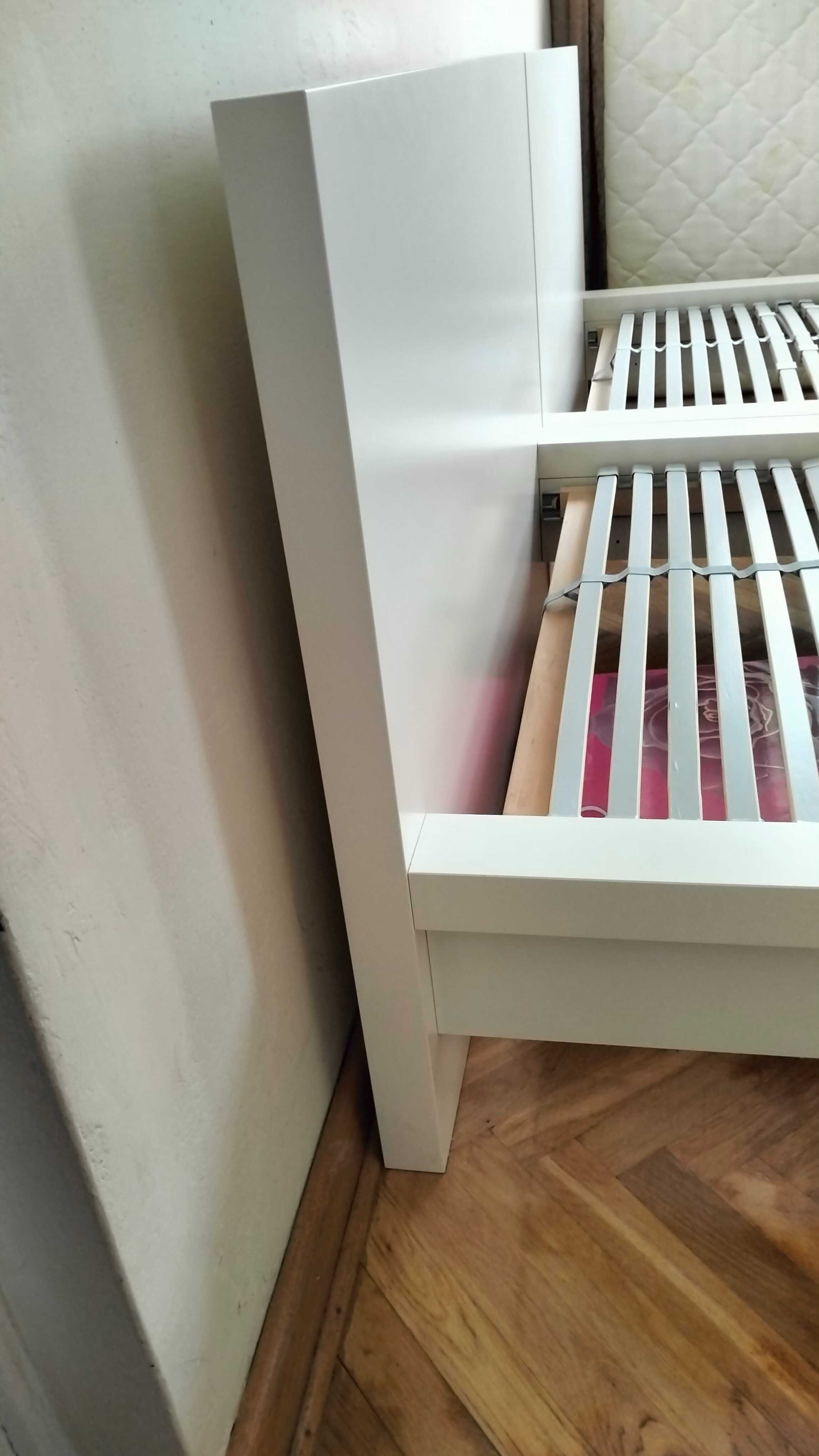 Łóżko 90x200 Ikea Malm ze stelażem 2x