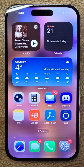 Apple iPhone 14 Pro 128 GB w kolorze Deep Purple