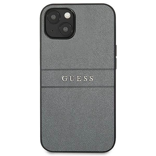 Etui Guess Saffiano Strap na iPhone 13 mini - szare