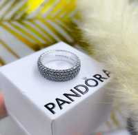 Pierścionek Pandora obrączka cyrkonie srebro pudełko prezent