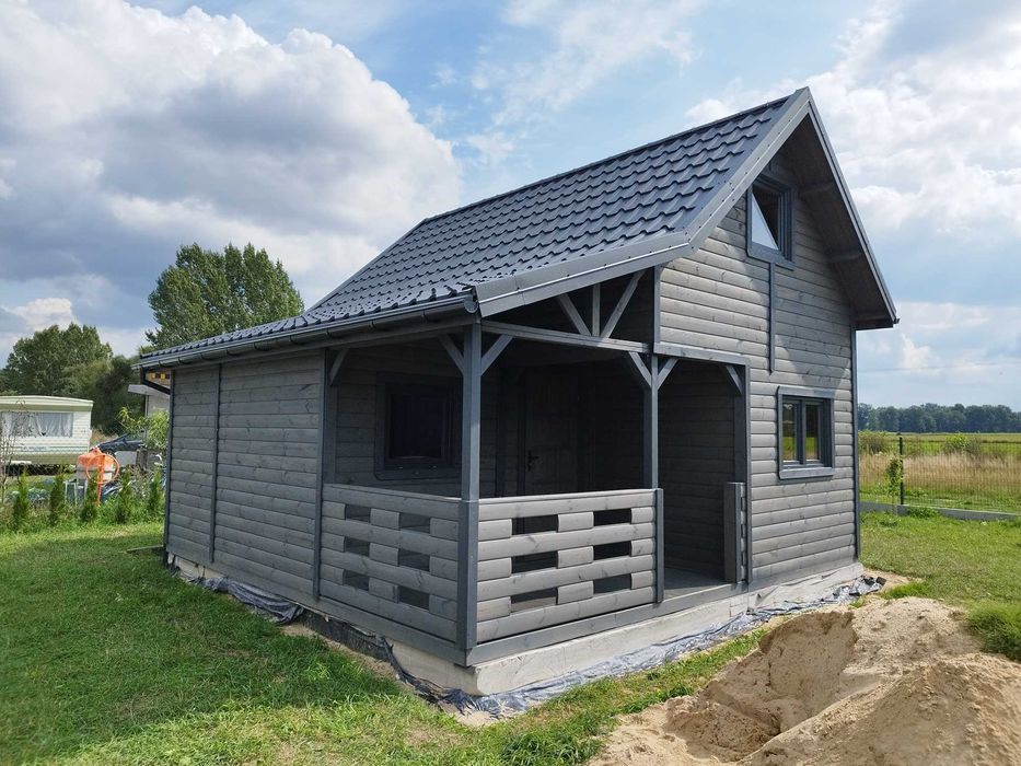 domek drewniany ,domek letniskowy, ogrodowy, do 35m2, poddasze