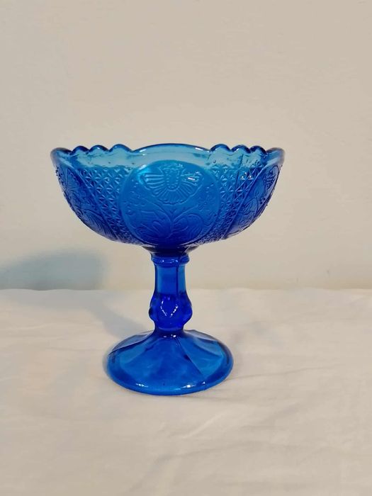 Cukiernica medaliony Ząbkowice kobalt