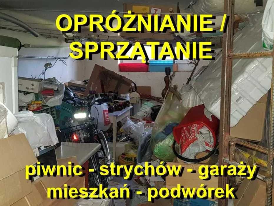 WYWÓZ ODPADÓW:GRUZU ŚMIECI MEBLI/Opróżnianie Sprzątanie Mieszkań