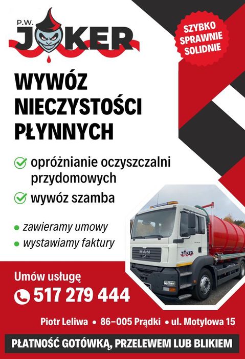 Usługi asenizacyjne-wywóz szamba