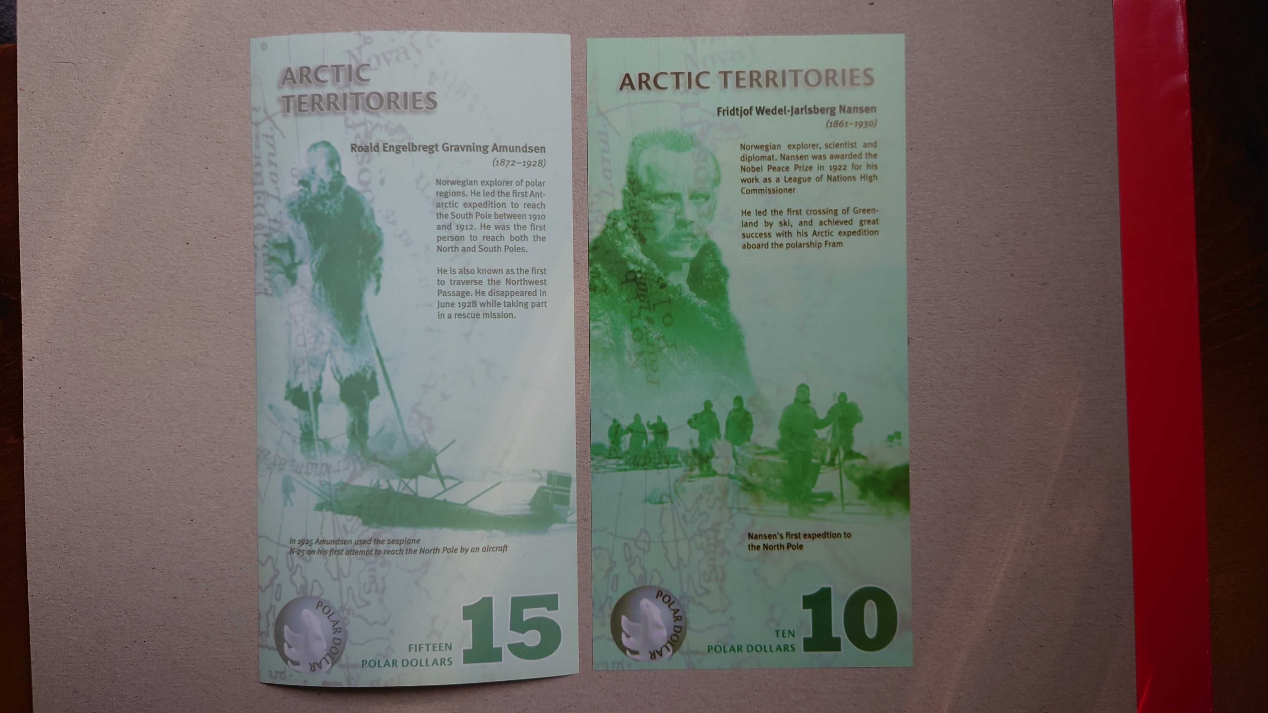 Arctic Territories - zestaw banknotów UNC