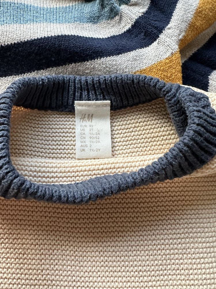 Sweter wkładany przez głowę h&m roz. 92