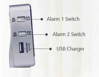 Budzik Zegar Projektor na sufit 24/7 Zasilanie kablowe USB