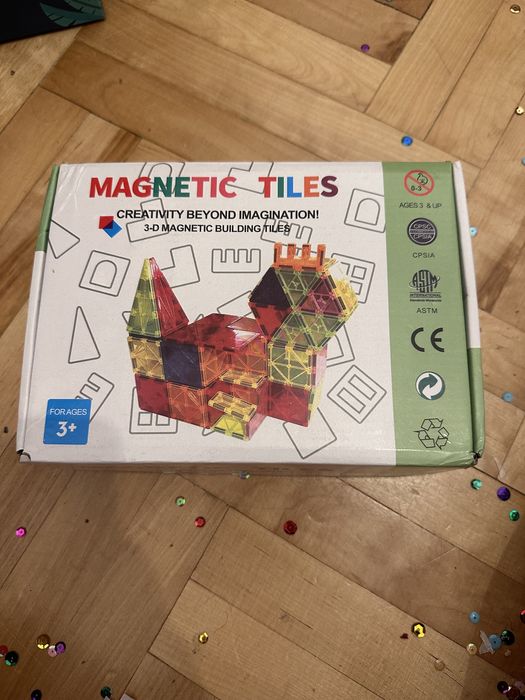 Rewelacyjne klocki magnetyczne - 60 sztuk