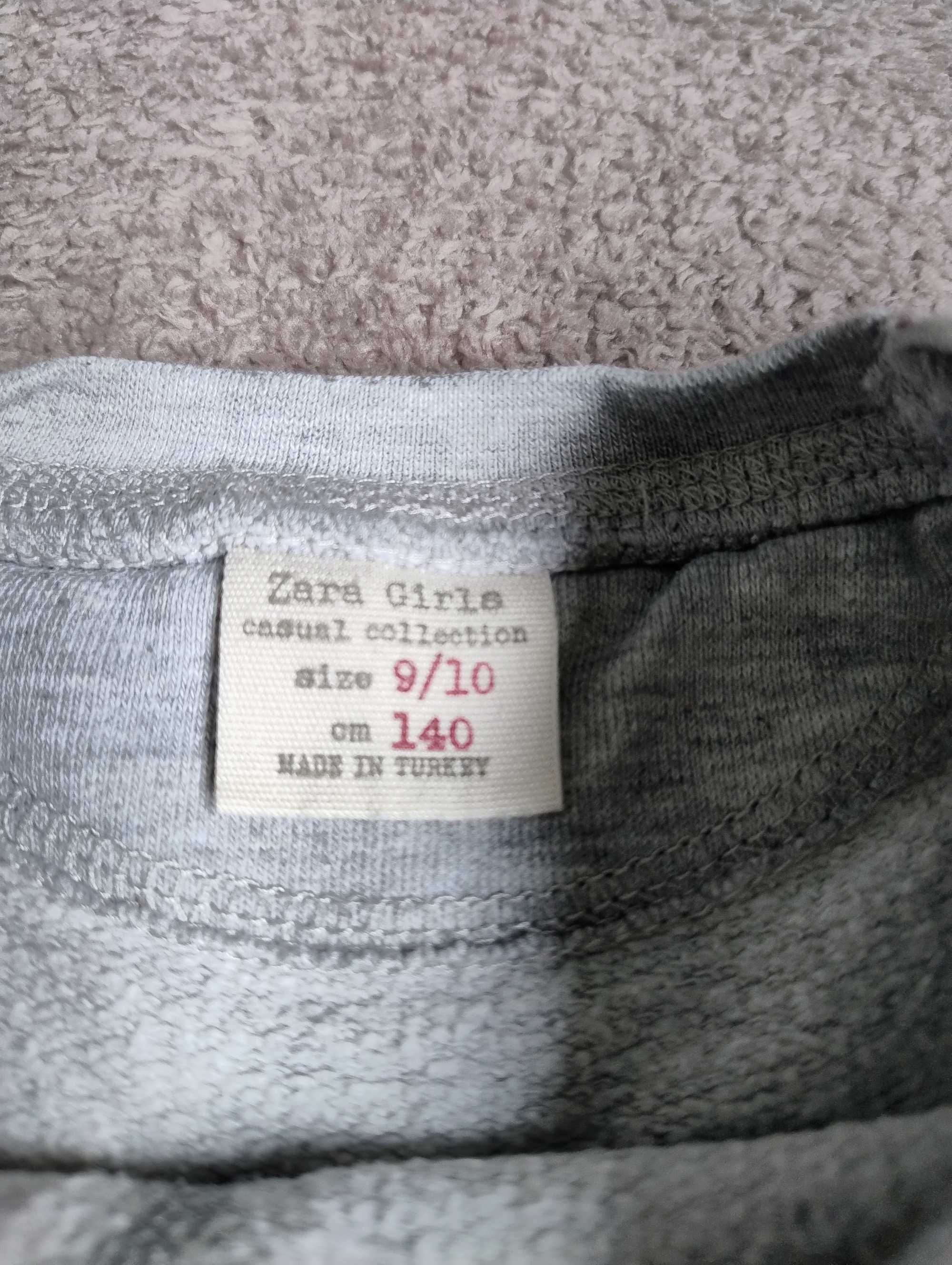 Bluza Zara Girls szara z aplikacją kotwica