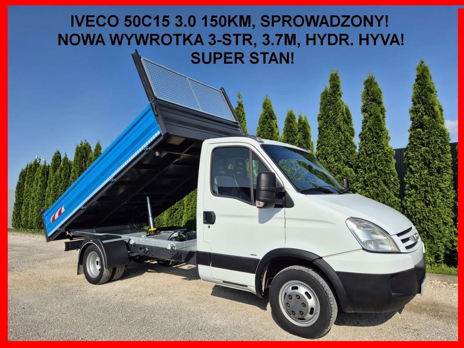 Iveco 50C15 3.0 150KM 35c15  Wywrotka 3-str, Kiper 3.7m, Sprowadzony, Super stan!