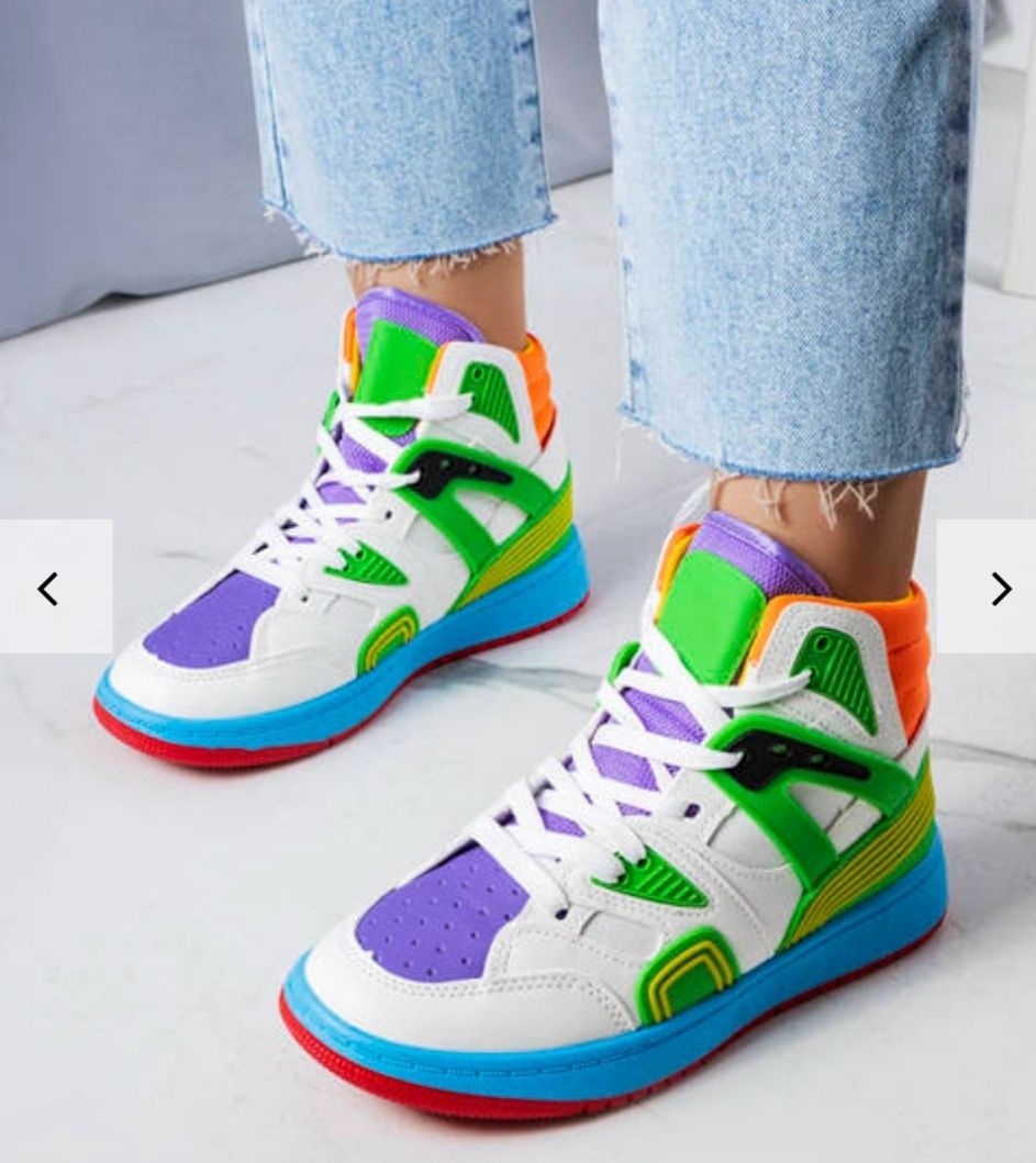 Buty sportowe sneakersy zielone r. 36