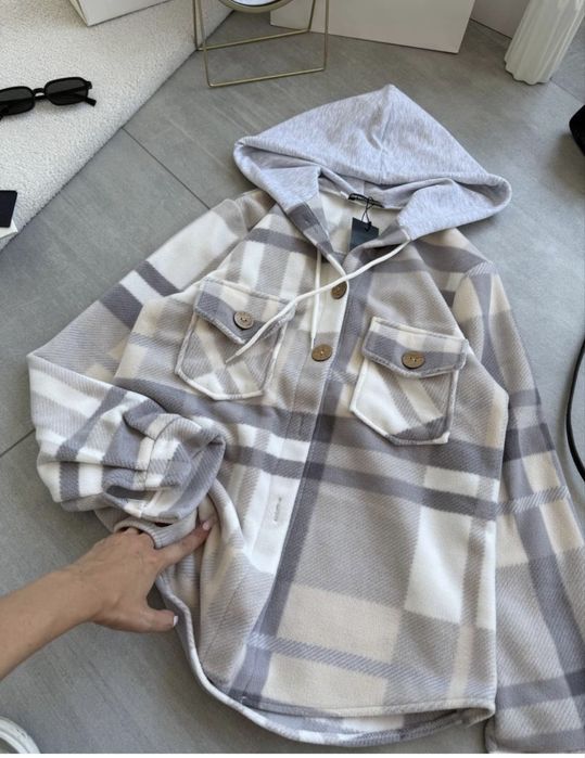 Жіноча флісова сорочка з капюшоном