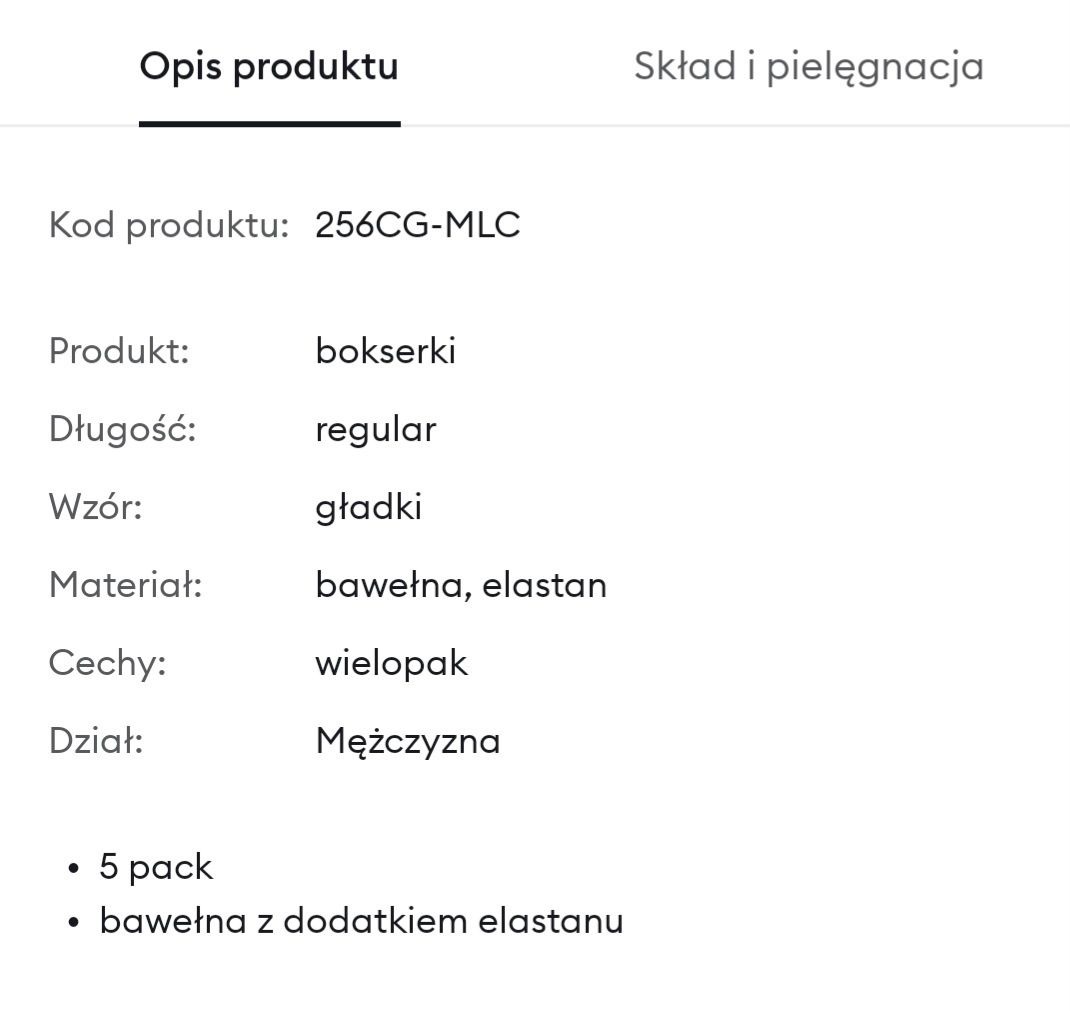 NOWE Bokserki Classic 5 pack XXL