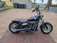 Harley-Davidson Dyna Fat Bob Fxdf Bobber 2010 rok Vance and Hines czarny mat