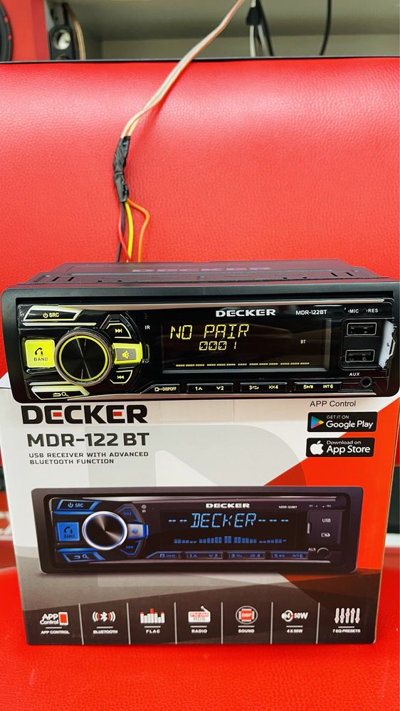 Магнітола DECKER MDR-122BT/Потужна процесорна автомагнітола DSP