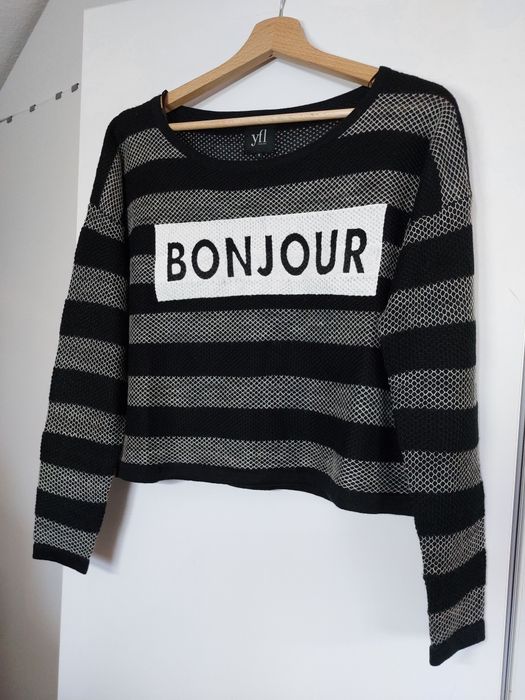 Szary sweter 38/M ciepły sweterek szara bluza bluzka sweter nietoperz