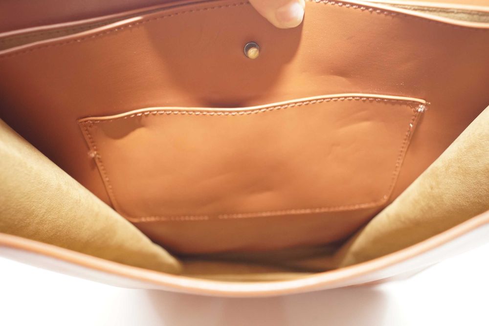 1804 Skórzany plecak damski na laptop ECOSUSI brązowy torba tornister