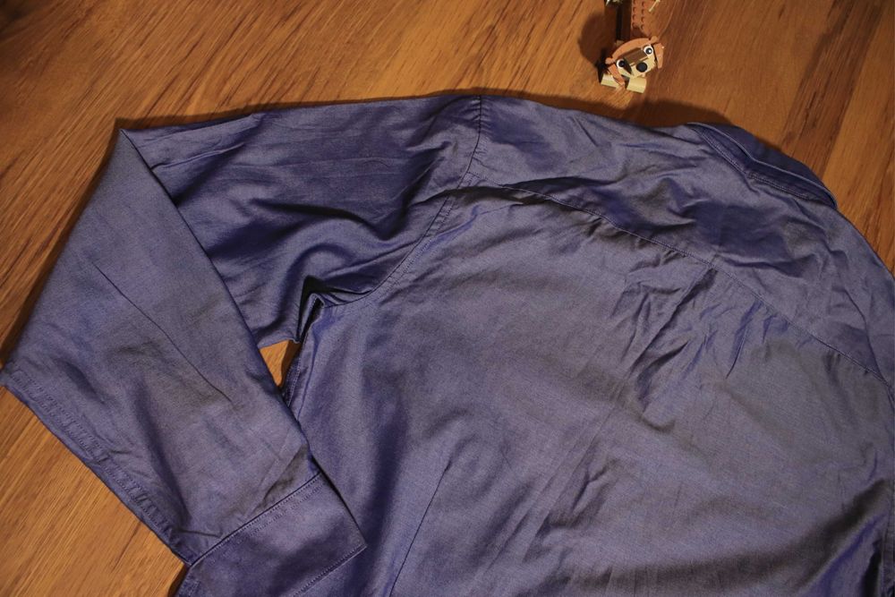 Koszula Selected Homme r. L 42 męska nieb dł rękaw bawełna