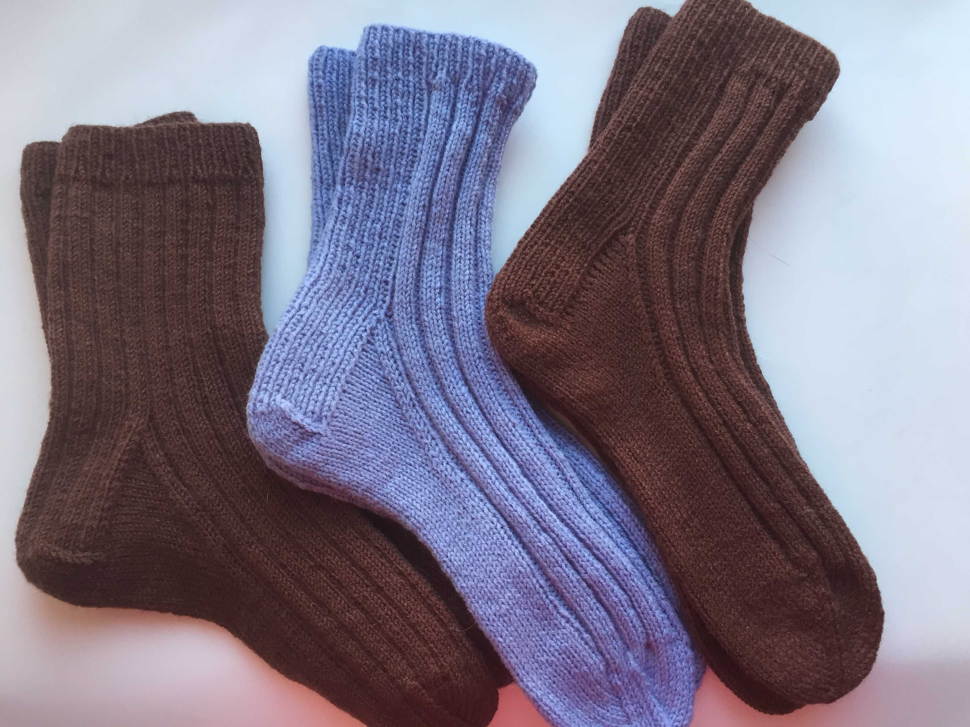 Вязаные носки, шкарпетки в'язані з турецької пів вовни XL