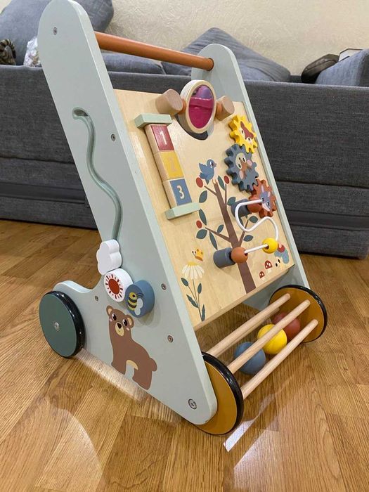 Дитячі ходунки-каталка SMIKI. Дерев'яна розвиваюча іграшка малюкам